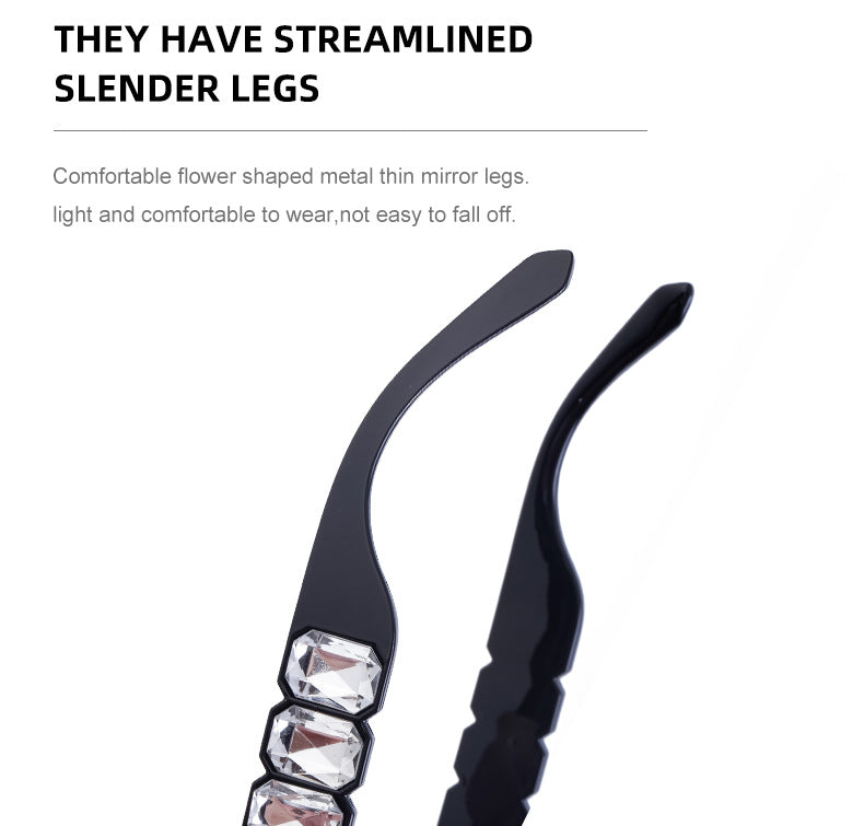 European and American Style Small Frame Sunglasses for Women with Rhinestones, Square Frame Sunglasses for Men, Wholesale Glasses sunglasses