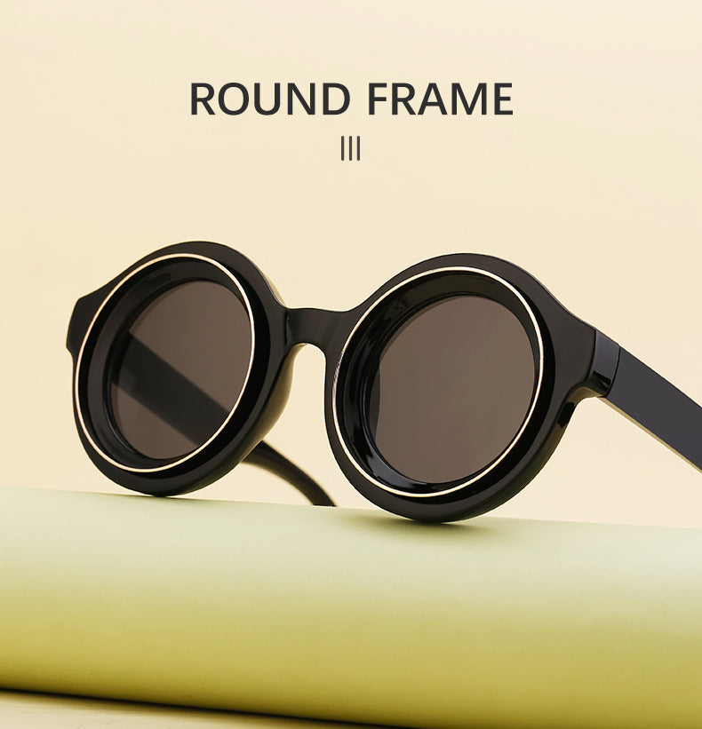 Sunglasses European and American Fashion Round Frame Sunglasses Men's High-end Sunglasses Men's Wholesale sunglasses