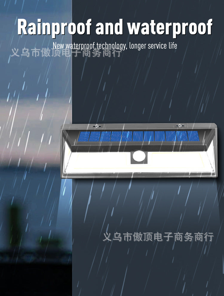 New Solar Wall Light Outdoor Human Body Sensor Light COB Courtyard Home Lighting Street Lamp Waterproof LED Garage Light