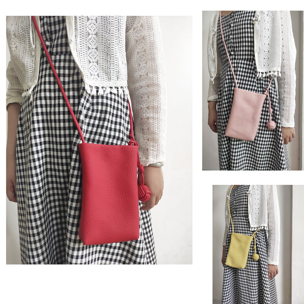 Mini Genuine Leather Phone Bag for Women togo Top Grain Leather Small Square Bag2025New Fashion Simple Versatile Crossbody Bag