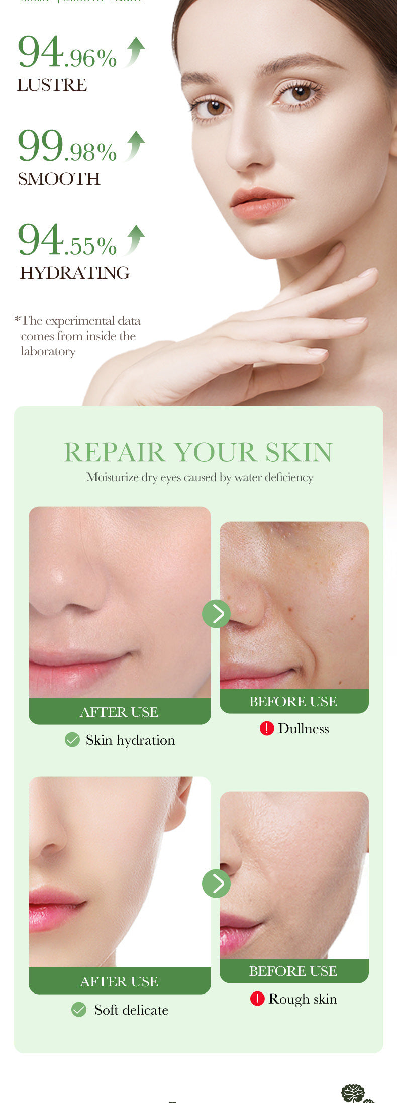 Centella Asiatica Skin Care Set in English BIOAOUA Cleansing, moisturizing and moisturizing six-piece set  foreign trade wholesale