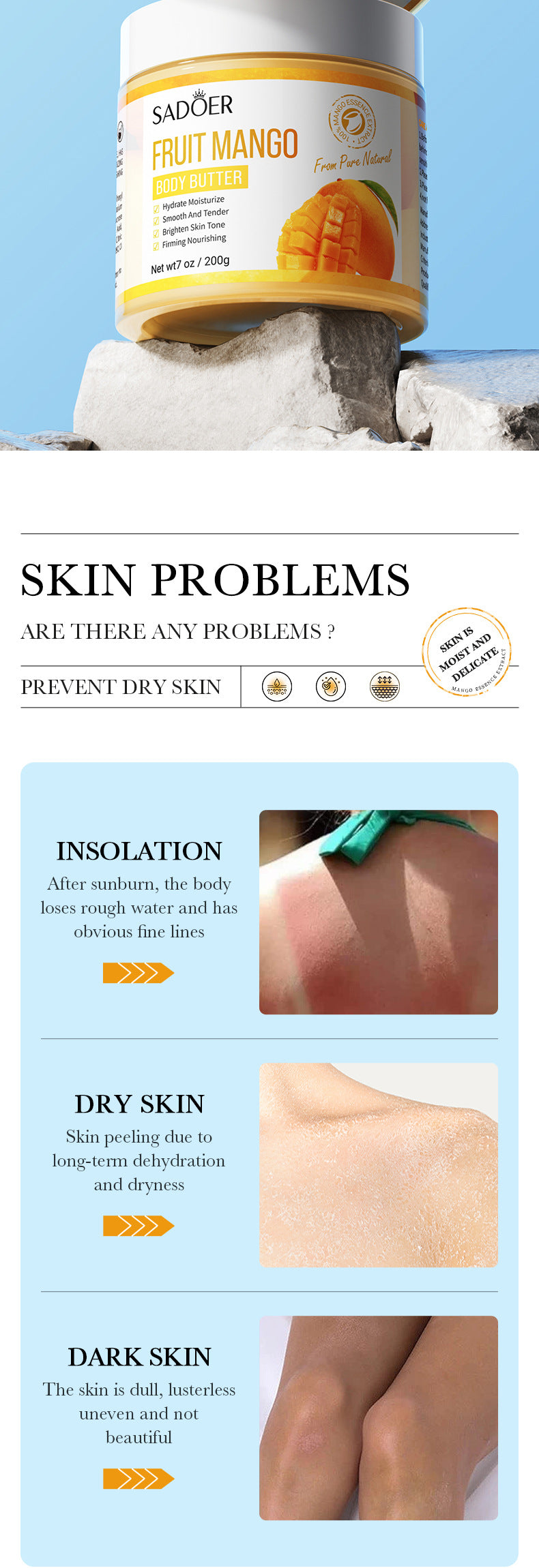 Full English Plant Body Lotion SADOER Avocado Moisturizing Rose Butter Body Lotion  Wholesale