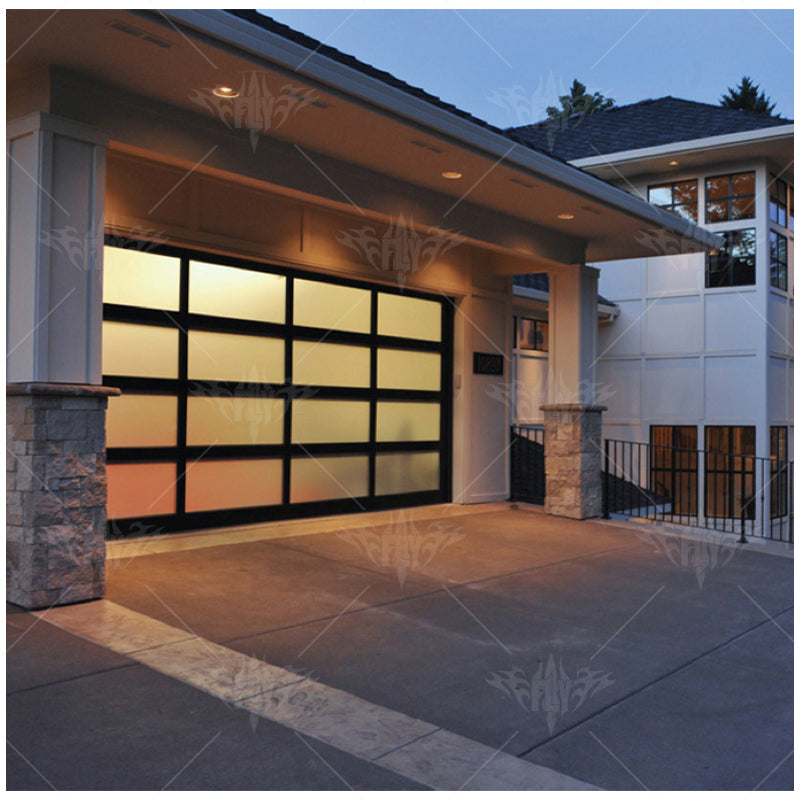 High Quality Aluminum Garage Door With Automatic Remote Control Glass and Aluminium Garage Door for Home Mall Park