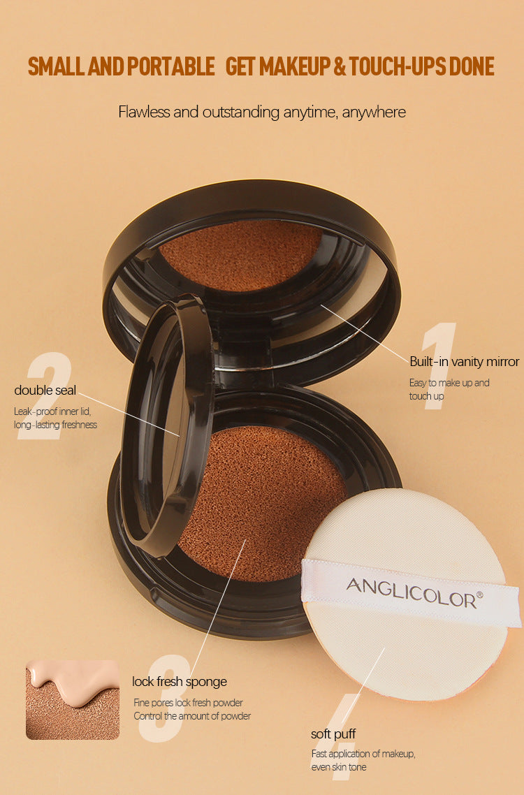 Anglicolor Air Cushion BB Cream Concealer No Makeup Cream Oil Control Long-lasting Liquid Foundation CC Frost