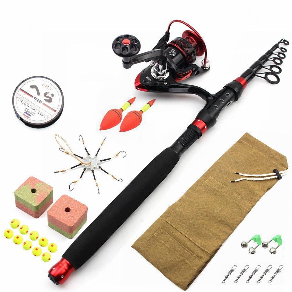 Ultra-short Portable European Carp Fishing Set Fishing Gear Combination European and American Popular Fishing Rod Can Be Used FBA