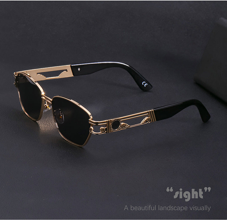 2025Steampunk Sunglasses New Men's Trendy Fashion Retro Small Square Frame Sunglasses Men sunglasses