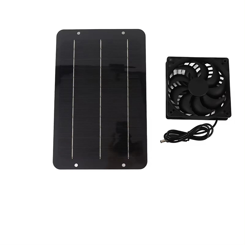 Exclusive Solar Photovoltaic Panel 10W with Dual Fan Radiator Solar Exhaust Fan for Cooling Pet Houses