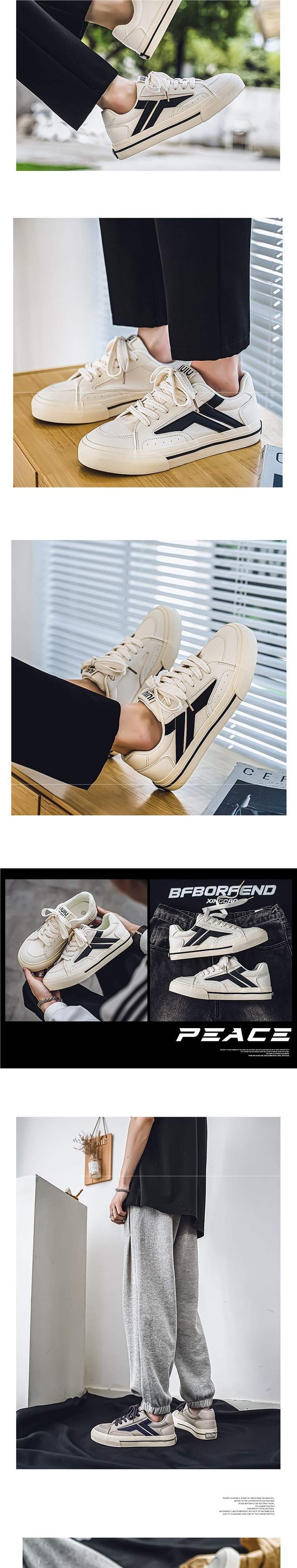 Canvas Shoes for Men, Autumn Trendy Versatile Casual Sneakers, Niche Design Student Sports Thick-Soled Height-Increasing Black Cloth Shoes