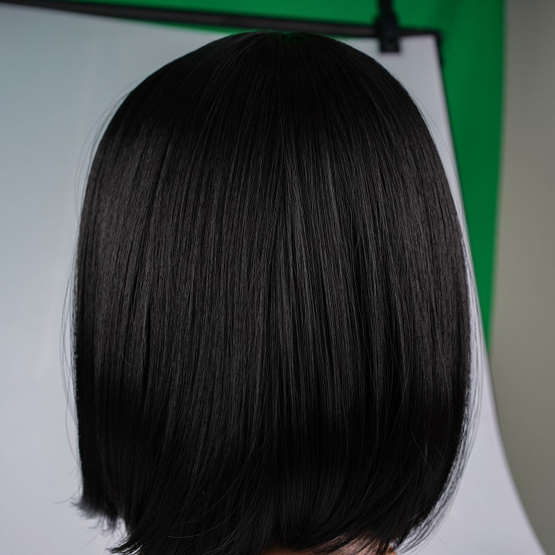 European Hair Band Wig Headband Medium Short Straight Hair African Headscarf Bob Trendy Element Bangs