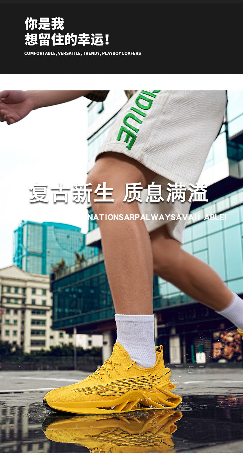 2025Spring and Summer New Large Size Men's Sports Running Shoes Versatile Student Blade Shoes Casual Trendy Shoes for Men