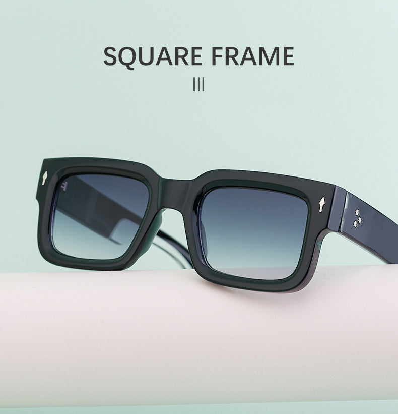 2025New Retro Square Frame Sunglasses for Men High-End European and American Retro Sunglasses Men's Trend sunglasses
