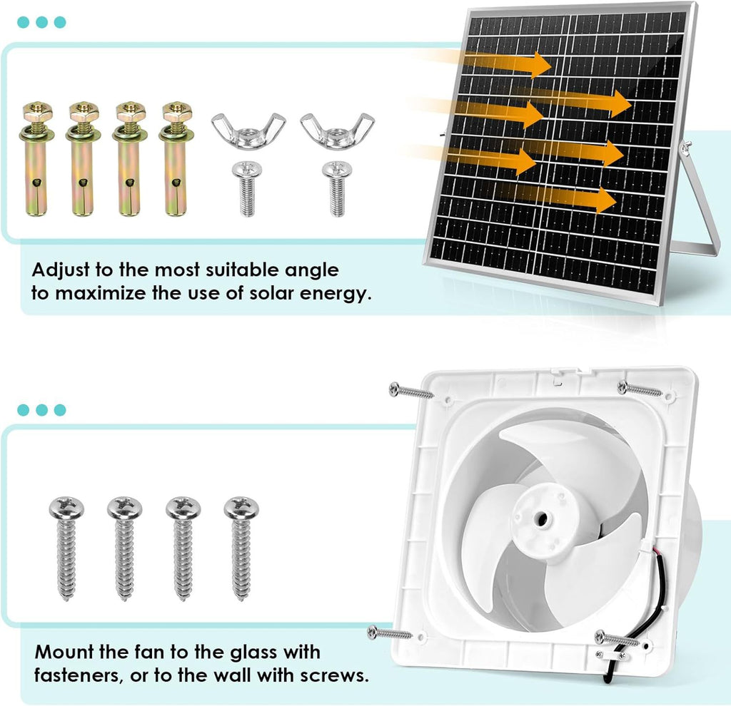 Hot Selling Waterproof Solar Fan Kit22W Solar Panel Fan,Suitable for chicken coops and sheds