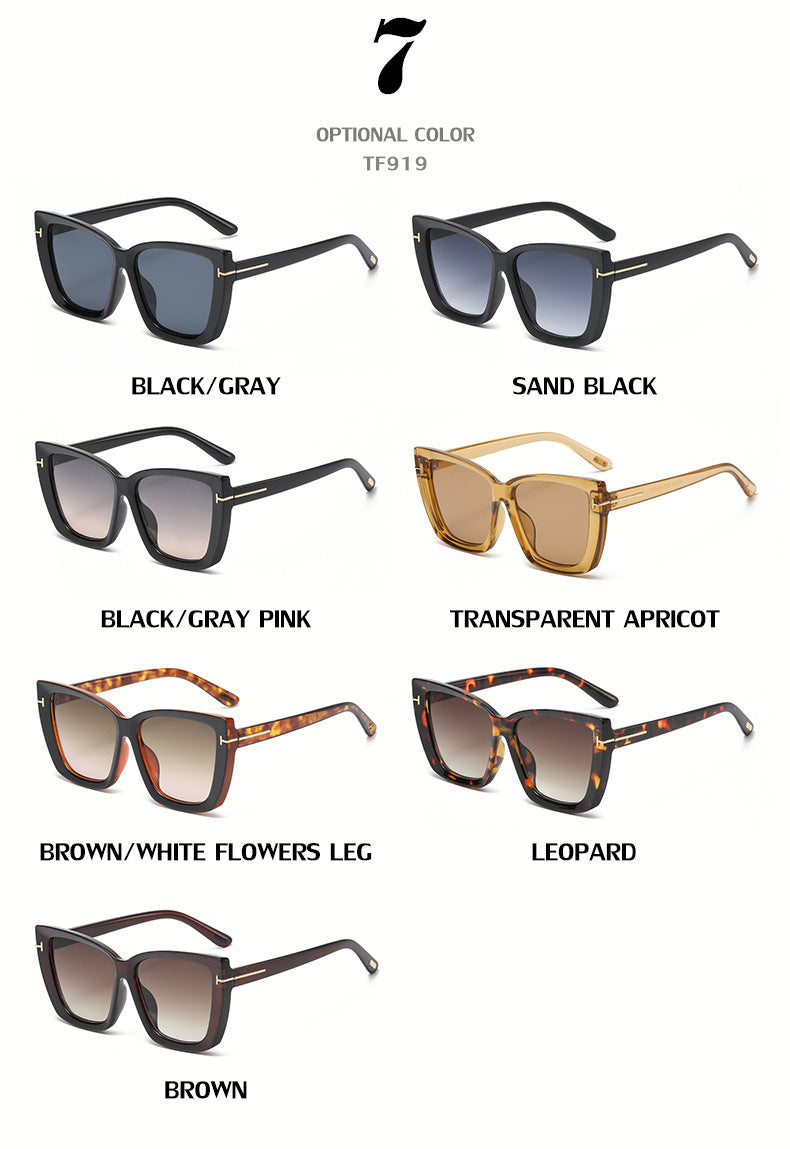 European and American Fashion Cat Eye Sunglasses for Women with High-end Feel Korean Style T Fashionable Sunglasses for Women Wholesale