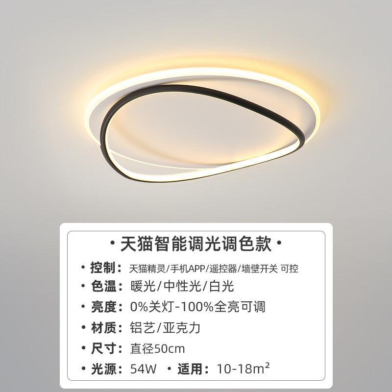 Nordic Light Luxury Bedroom Lamp LED Ceiling lamp for master bedroom, study room, dining room, simple modern oval light fixture