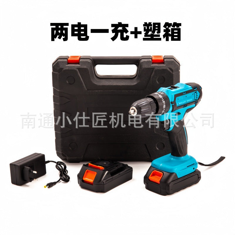 21v Cordless Drill Rechargeable Small Household Electric Screwdriver Pistol Drill Lithium Battery Tool Multi-Function Drilling Drill
