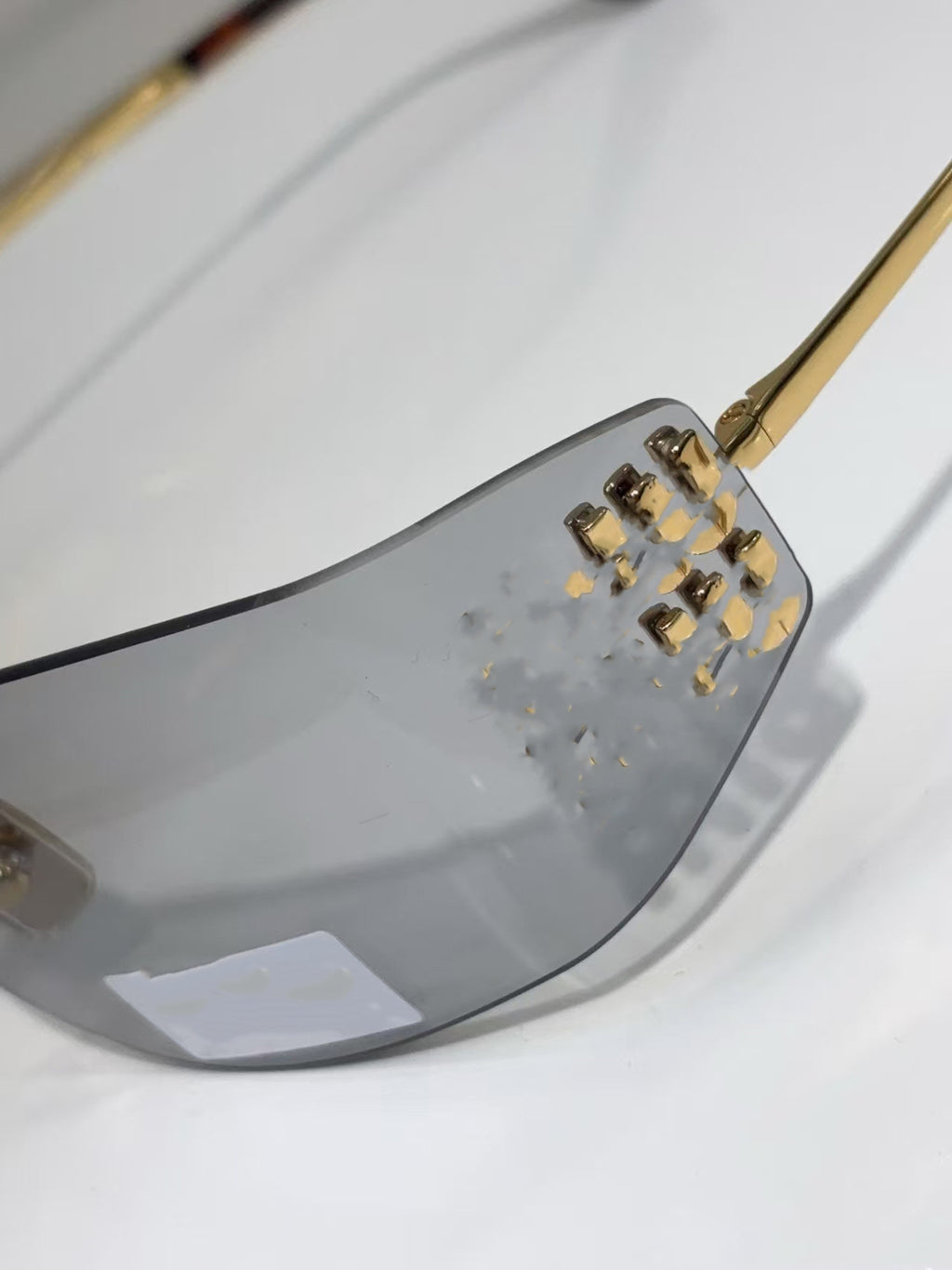 European and American Style miu Miaojia Frameless Sunglasses for Women Xiaohongshu ins Internet Celebrity Style Protective Sunglasses54y