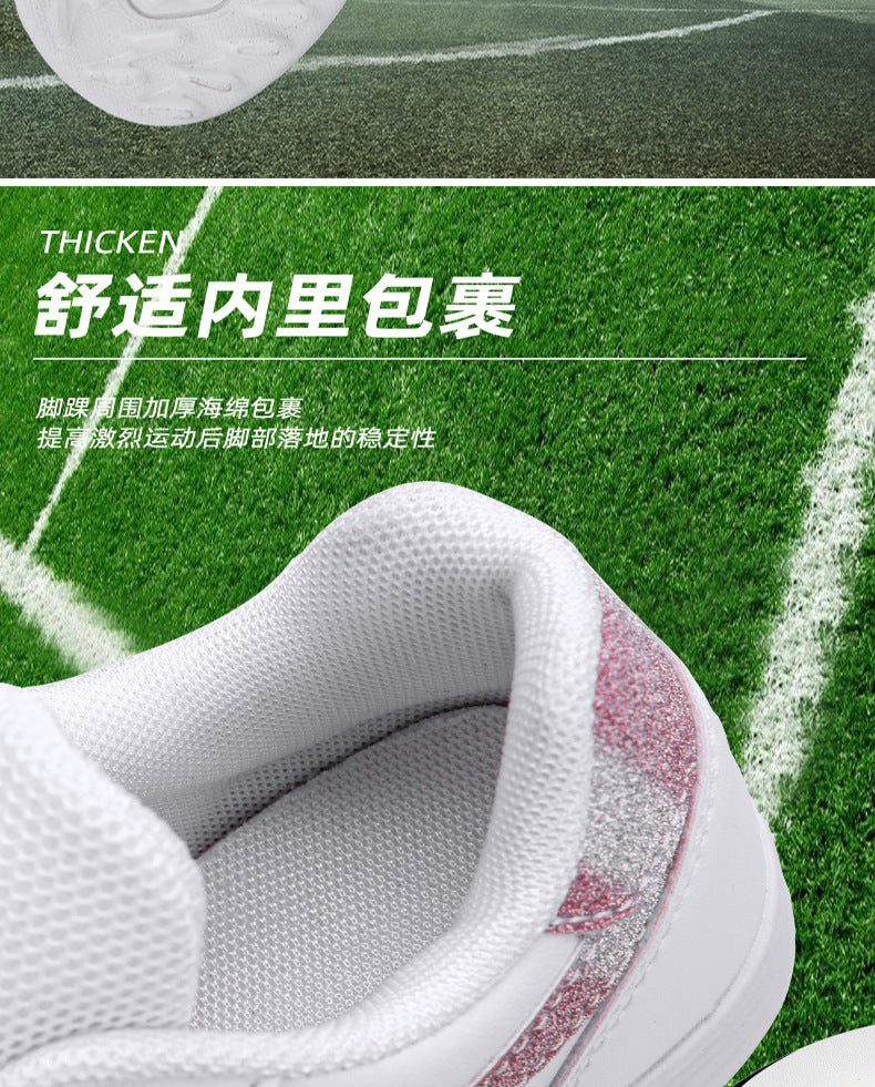 New football shoes for men and women with Velcro for children TF Broken Nail Style Youth Student Grassland Flat Training Shoes