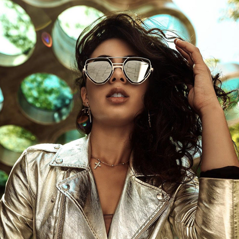 New Hollow Sunglasses for Men, European and American Retro Steampunk Irregular Sunglasses, Fashion Glasses sunglasses