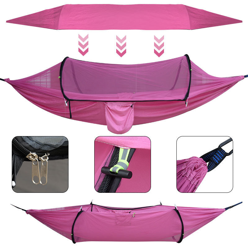 290*140Nylon Hammock Outdoor Supplies Anti-Rollover Swing Mosquito Net Hammock Ultralight Camping Sun Protection Sunshade Canopy