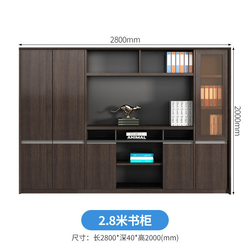 Elegant Office Desk Boss Desk Simple Modern Double Cabinet Mobile Cabinet Office Manager President Office Desk and Chair Set
