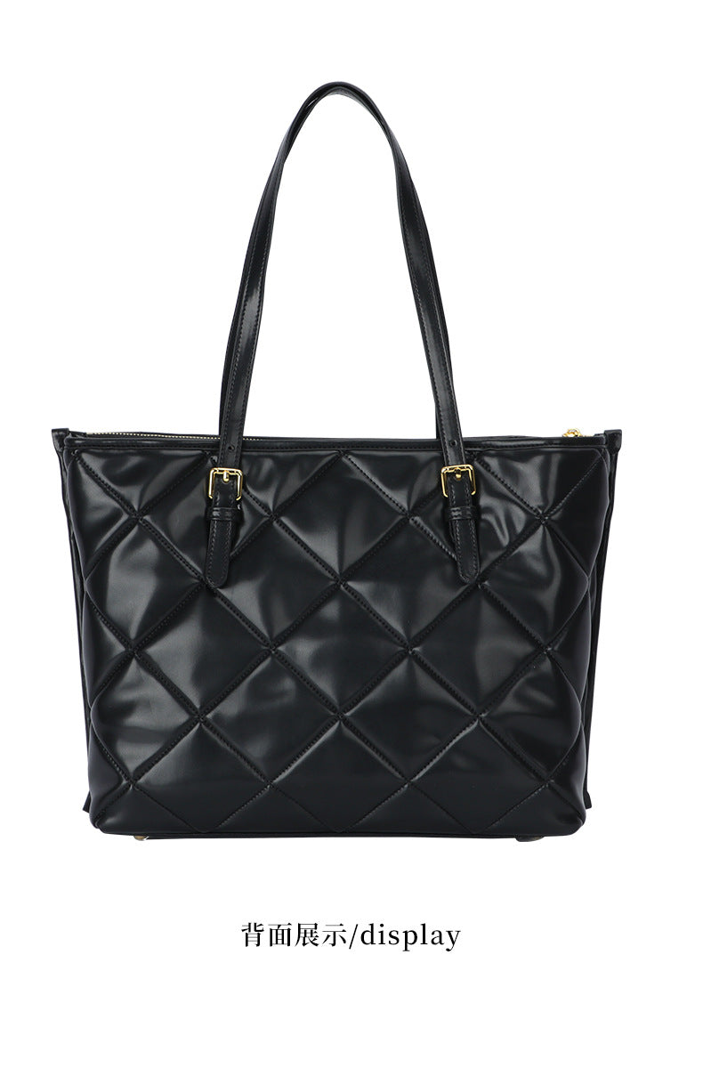 Women's Bag Niche Versatile New Quilted Tote Down Bag Textured Personality Large Capacity Handbag