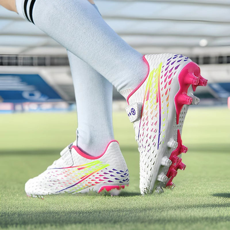 2025New Football Shoes for Men and Women, Medium and Large Children, Students, Long Spike Training Shoes, Youth Grass and Artificial Grass Field Sports