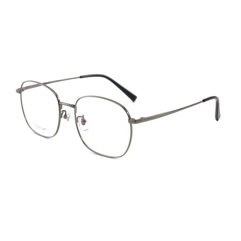 New Retro Titanium Eyeglass Frame Square Frame High-Quality Large Frame Unisex Eyeglasses Metal Frame Prescription Glasses