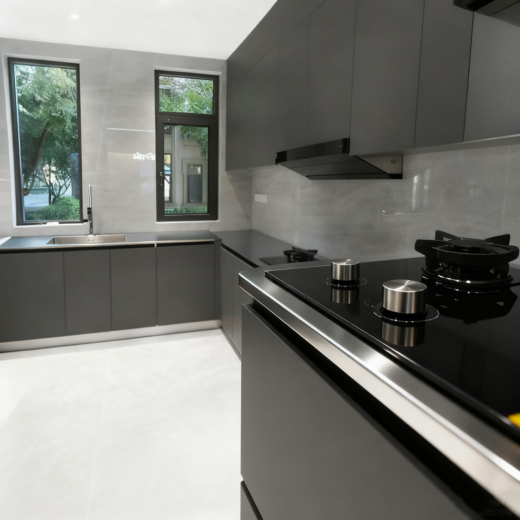 Custom Whole House Honeycomb Aluminum Alloy Kitchen Cabinets Wall Cabinets Integrated Assembly Stove Home Factory