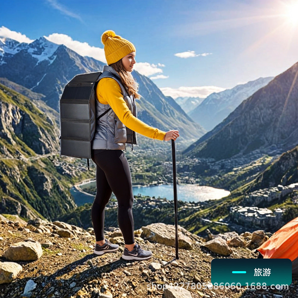 30W Solar Folding Bag Charging Bag Solar Panel5V Fast Charge Mobile Phone USB Charger