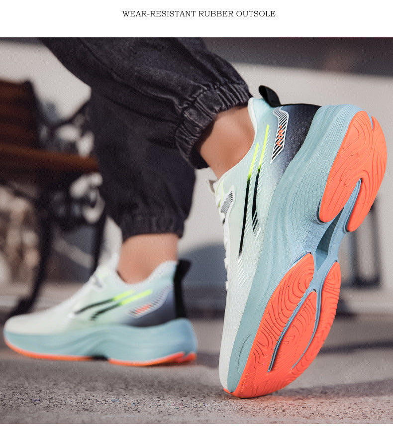 Casual mesh shoes new soft sole cushioning men's running shoes breathable mesh2025New lightweight high-elastic sports shoes