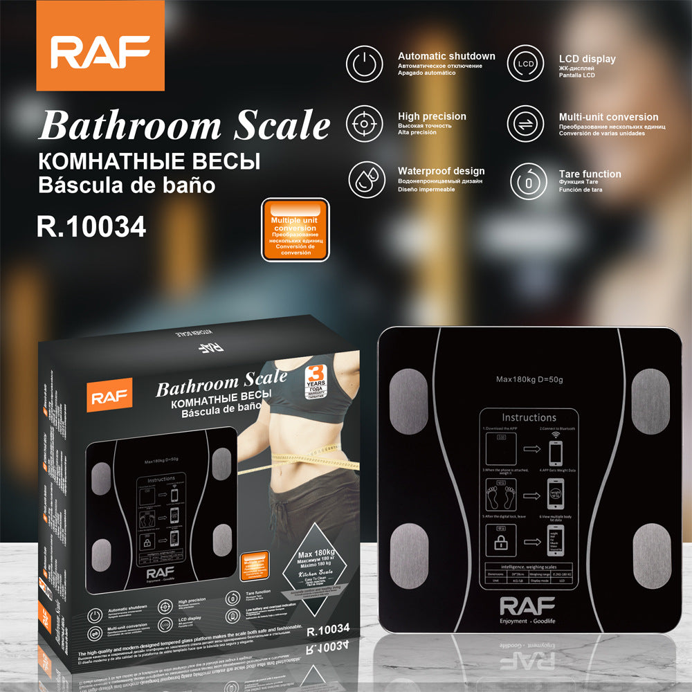 RA  Body Fat Scale Body Fat Scale Rechargeable Smart Electronic Scale LCD Display Home Weight Scale 10034