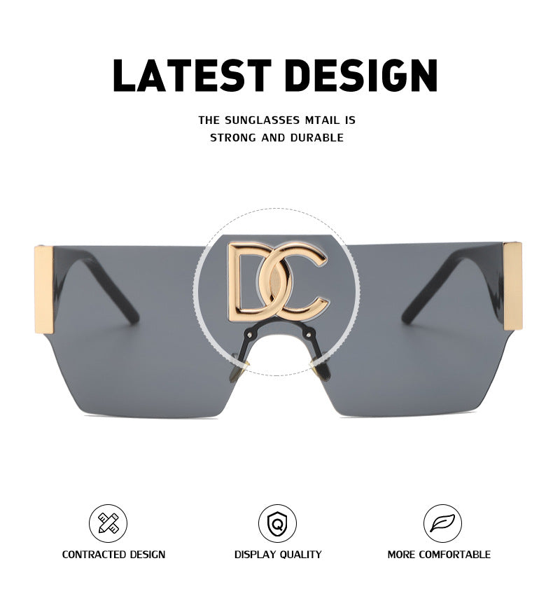 New Outdoor Cycling Sunglasses for Women, High-End Integrated Windproof Frameless Sports Sunglasses