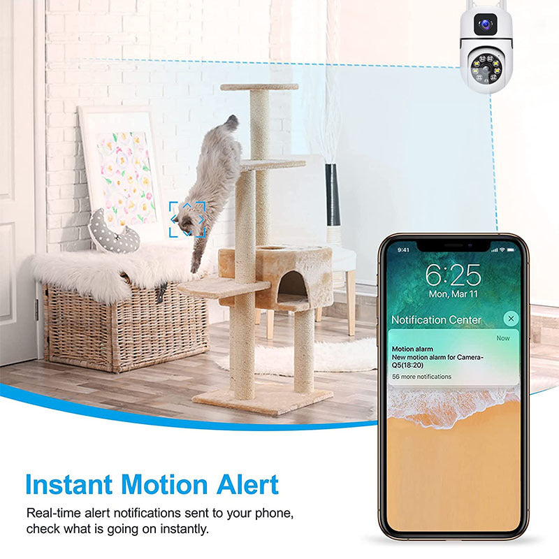 Wholesale4MP Night Vision Monitor wifi Voice Intercom Binocular Surveillance Camera Wireless Camera