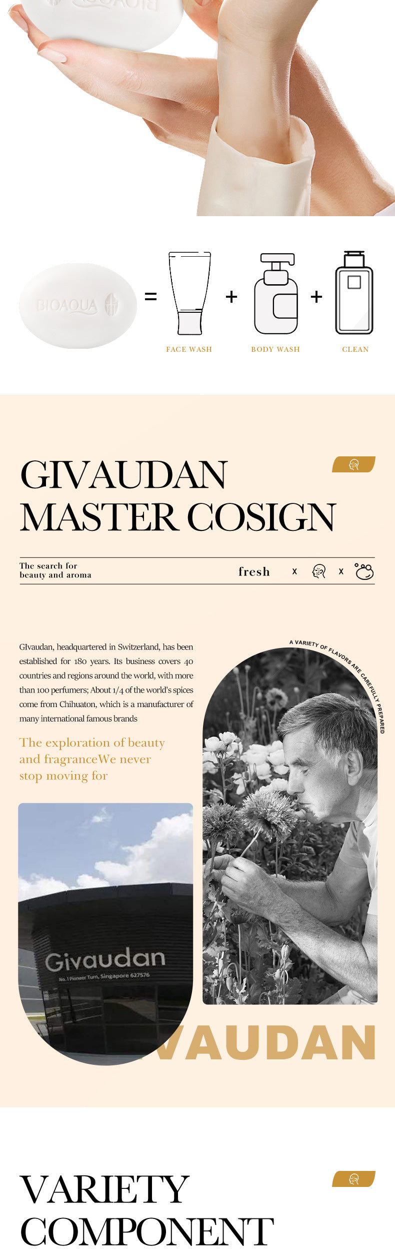 Full English Rice Soap BIOAOUA Cleansing and Bathing Deep Cleansing Handmade Essential Oil Soap  Foreign Trade Wholesale