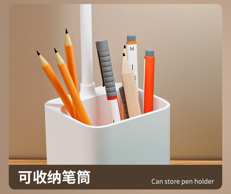 Desk Lamp for Study, Wireless Charging, Eye Protection Bedside Lamp, Reading Desk Lamp, Children's Homework Lamp, Charging Pen Holder Lamp