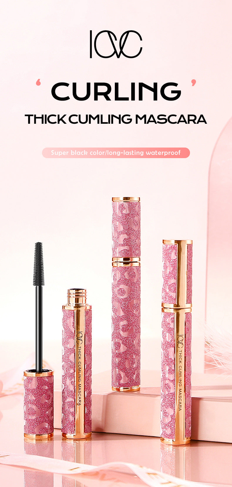Printable logo Exclusively for the platform ICVC#Mascara Curling, Thickening, Lengthening, Smudge-Proof Packaging