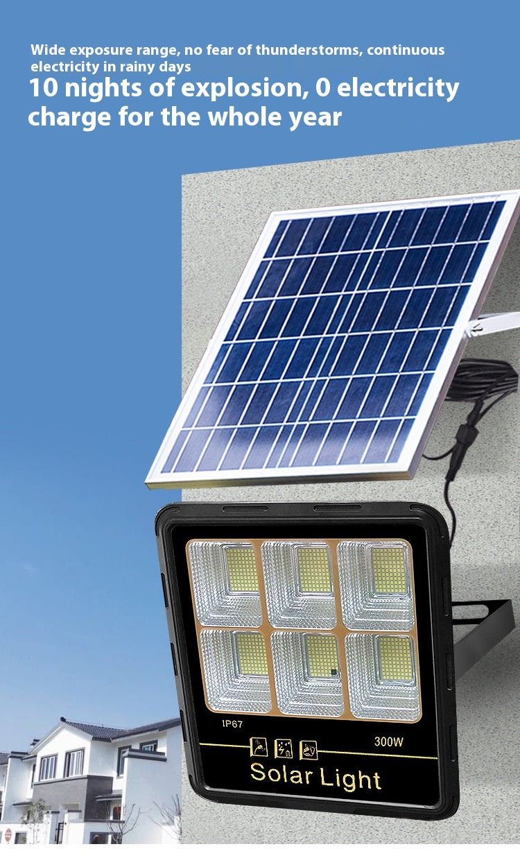 Super Bright LED Solar Flood Light Waterproof IP65 Street Light for Garden for Courtyard Stadium Outdoor Use Factory Direct