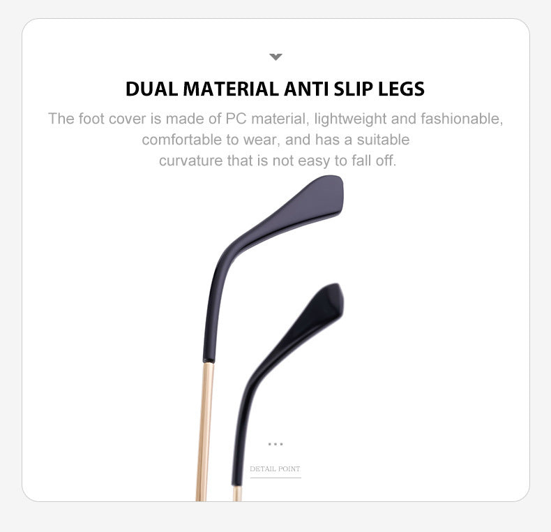 European and American Frameless Cut Edge Leopard Temple Sunglasses for Men Retro Square Frame Driving Sun Protection Sunglasses Wholesale Glasses