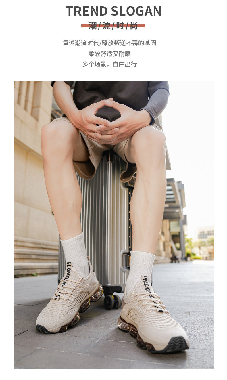 Men's Shoes New Large Size Breathable Mesh Shoes Men's Trendy Casual Versatile Thick-Soled Sneakers Fashion Dad Shoes