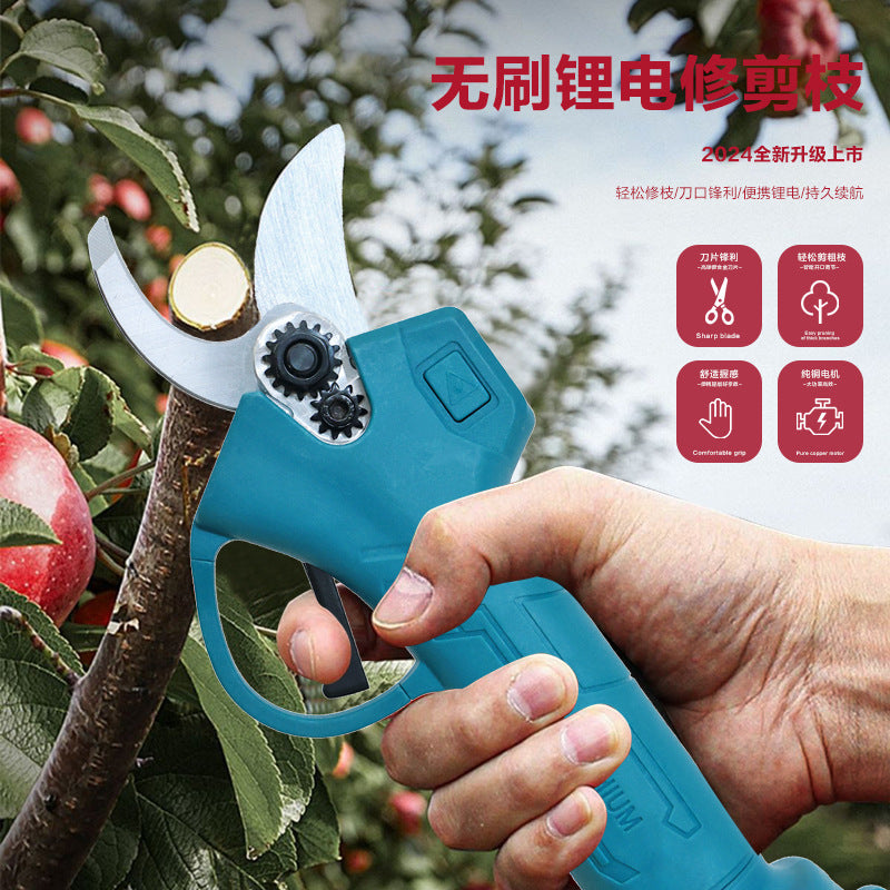 Hot selling portable home electric scissors Rechargeable Pruning Shears for Fruit Trees Lithium Battery Electric Pruner for Garden Pruning