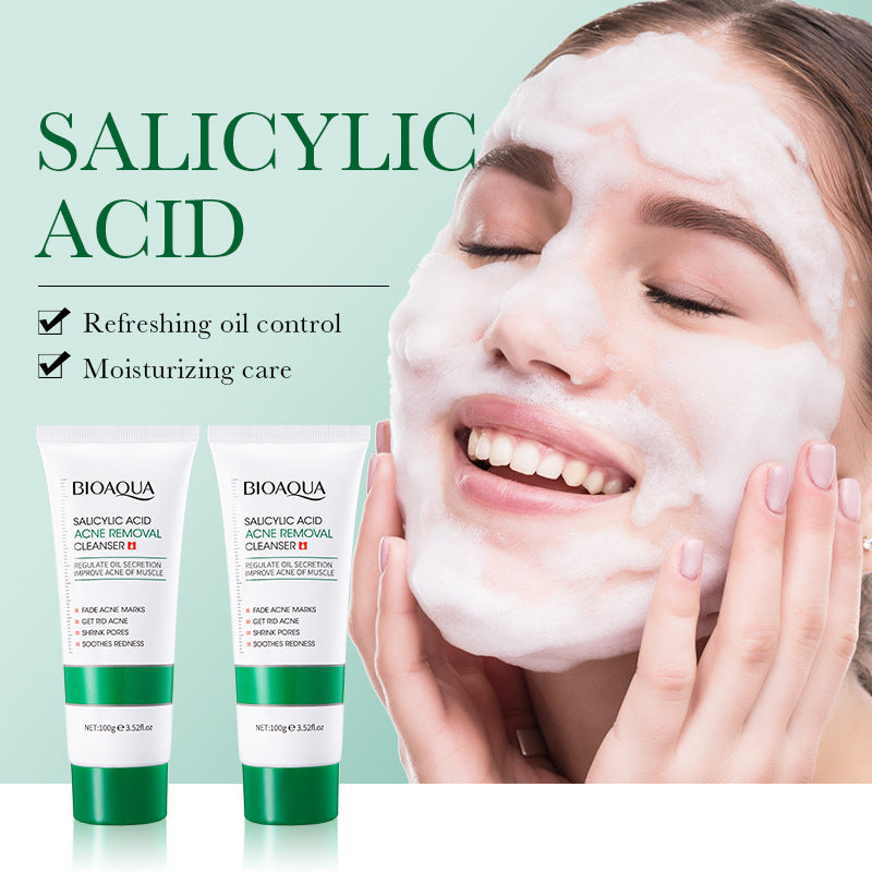 Salicylic Acid Facial Cleanser100g BIOAOUA Deep Cleansing Moisturizing Facial Cleanser  Wholesale