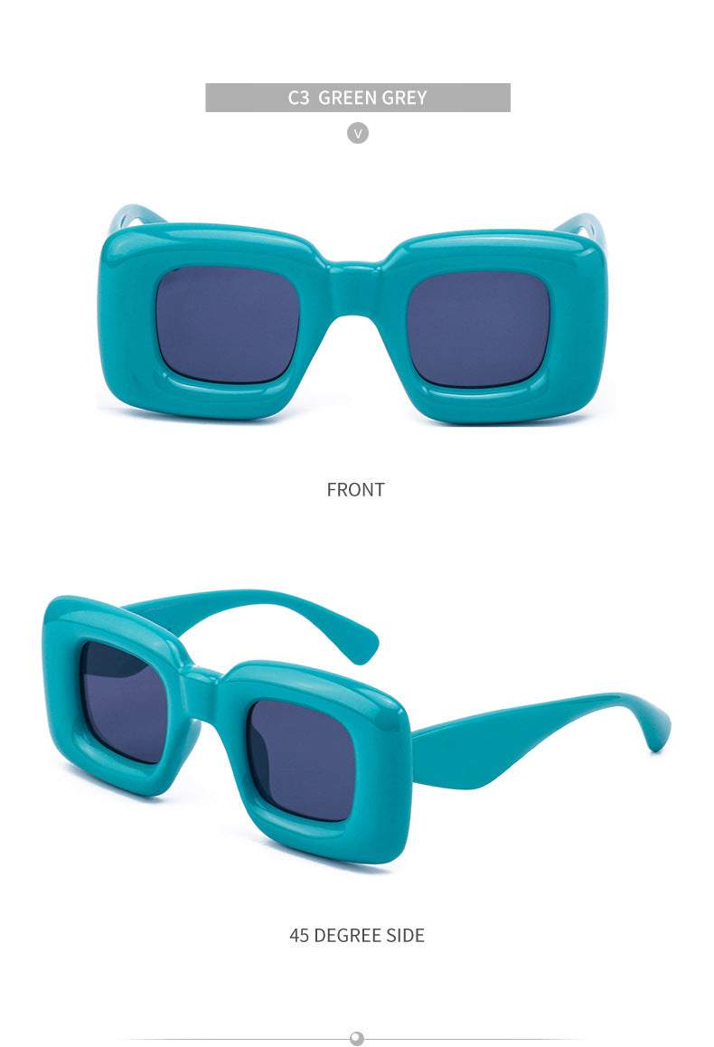 European and American Style Square Frame Sunglasses for Women Fashionable Quirky Sunglasses for Men Wholesale