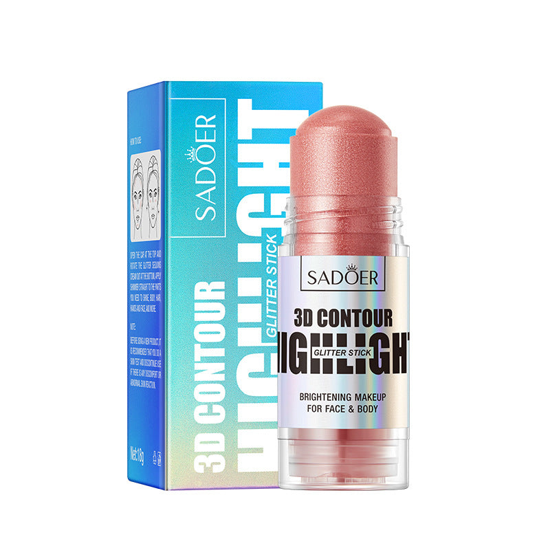 Bright Colors3D Highlighter SADOER Contouring and Shaping Makeup Highlight Stick Cross-Border Wholesale
