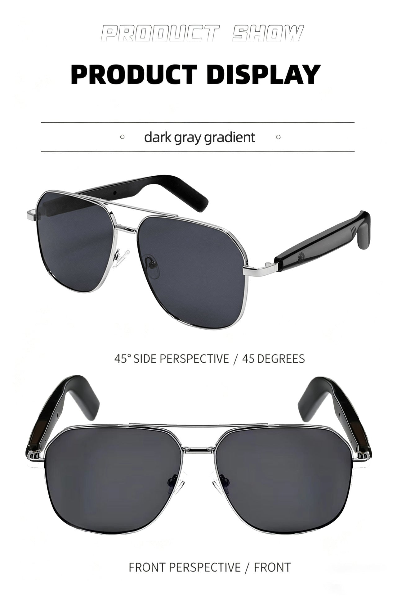 AI Bluetooth Smart Glasses Anti-Blue Light Translation Call Music Open-Ear Smart Bluetooth Glasses Headset