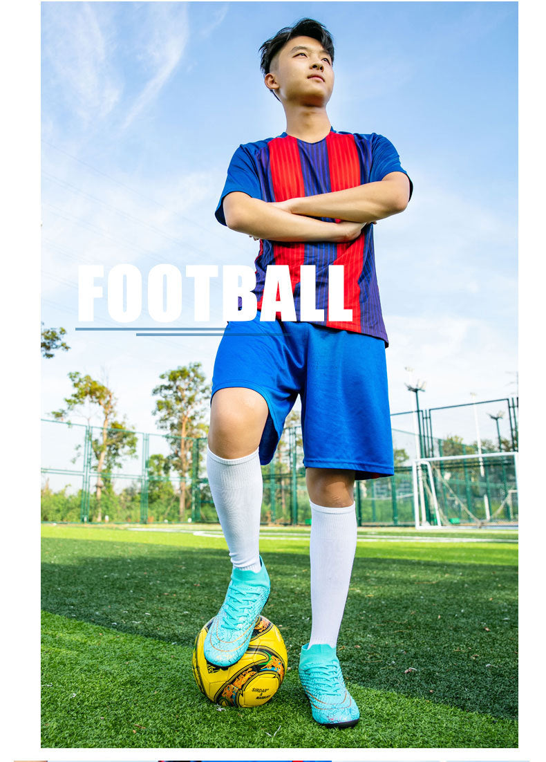 New high-top soccer shoes for men and women AG Spike TF Broken Nail Youth Student Grassland Competition Training Shoes