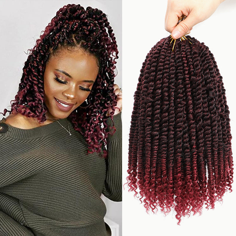 TEMU Cross-Border Foreign Trade Hot-Selling European and American Crochet Hair Synthetic Fiber Passion  Twist  Crochet  Hair