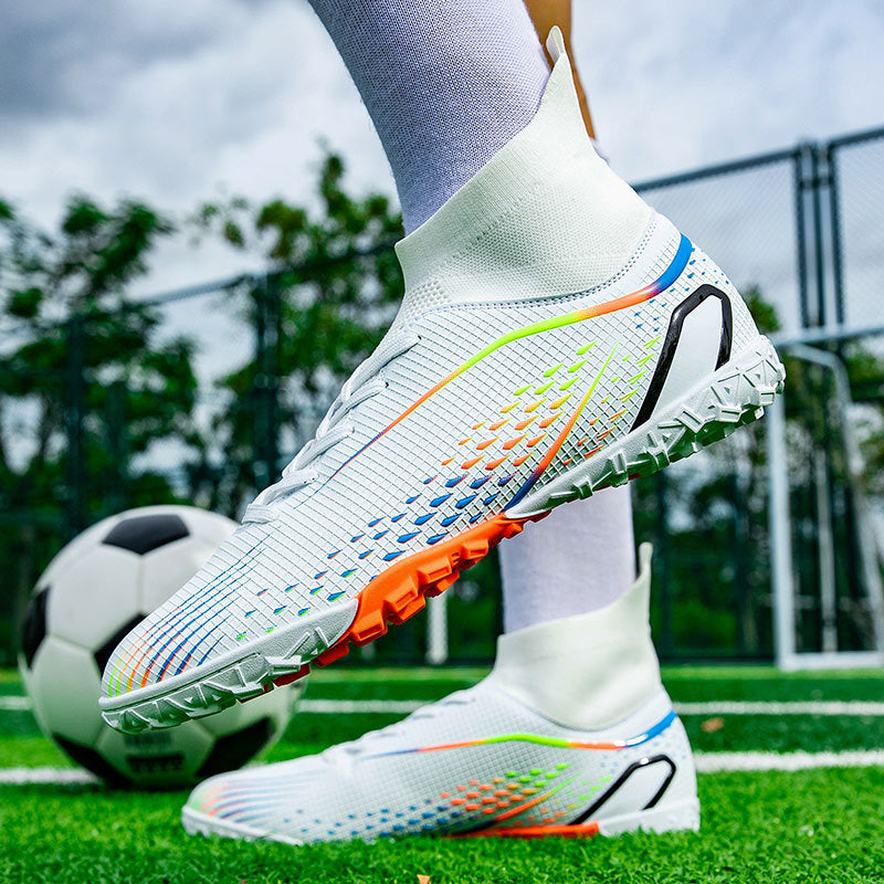 New football shoes for men and women AG Long Spike gold Competition Student Training Shoes Artificial Turf TF Wholesale of Broken Nails