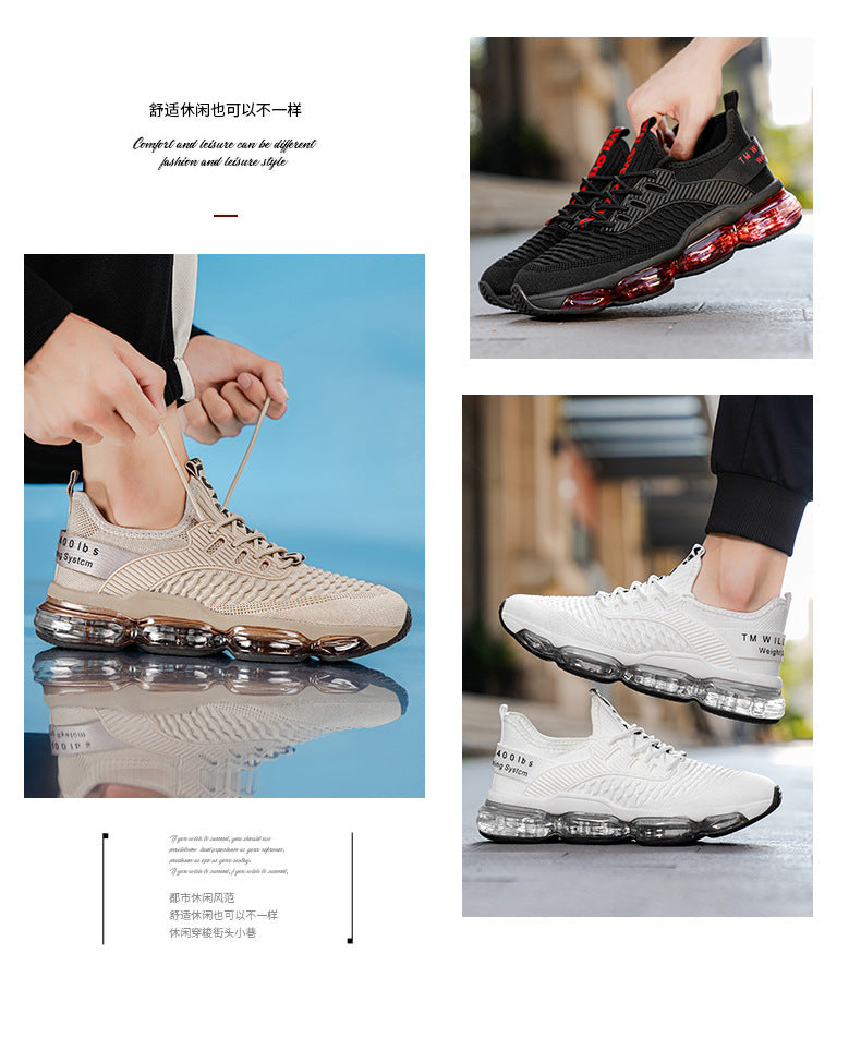 Men's Shoes New Large Size Breathable Mesh Shoes Men's Trendy Casual Versatile Thick-Soled Sneakers Fashion Dad Shoes