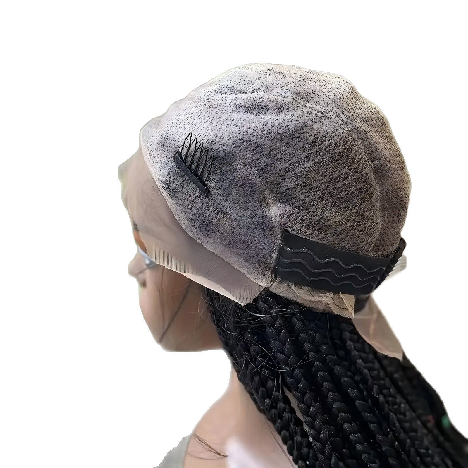 European and American Cross-Border Full Lace Three-Strand Braid Wig Synthetic Fiber Machine-Made Wig for Women Long Curly Hair