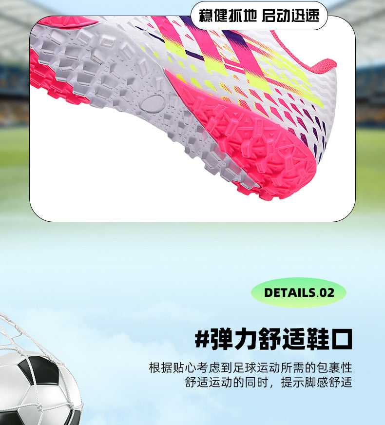 2025New Football Shoes for Men and Women, Medium and Large Children, Students, Long Spike Training Shoes, Youth Grass and Artificial Grass Field Sports